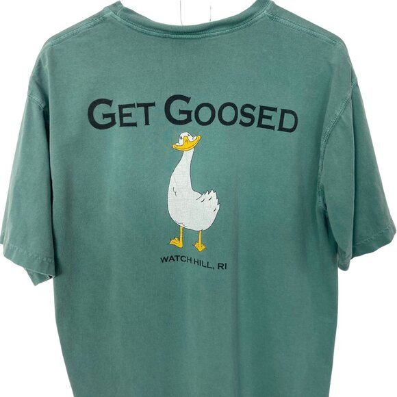 The Cooked Goose Watch Hill RI T Shirt  Mens Medium Green Cotton Cafe Westerly - Picture 1 of 5